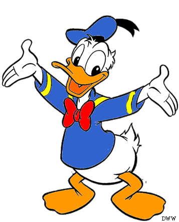 Donald Duck happy